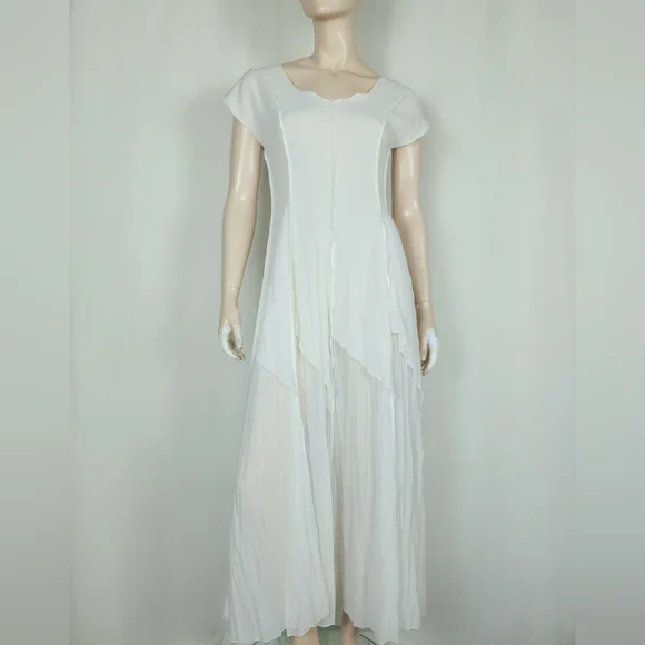 Linda Lundström Sheer Layered Dress White M - Picture 1 of 11